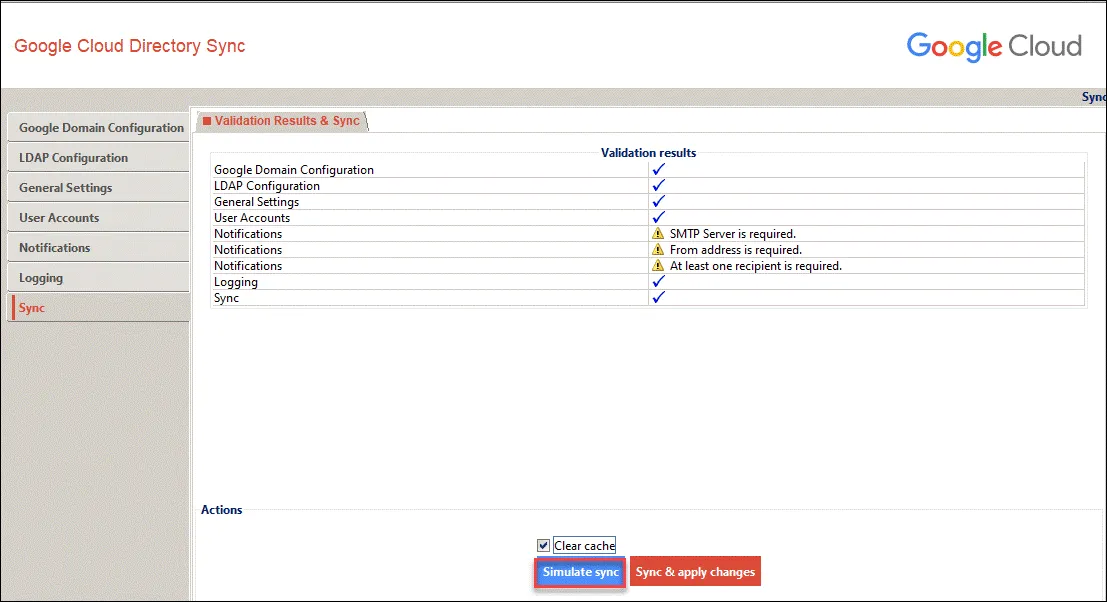Confirming AD users for synchronization