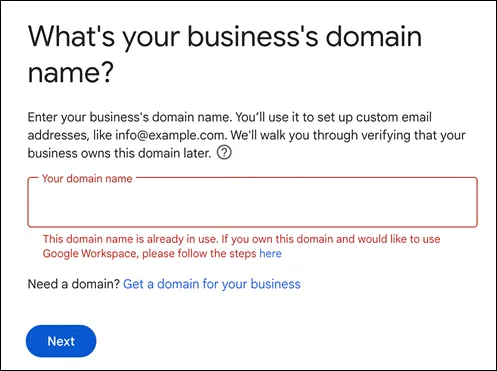 Error message indicating that manual removal is required for the domain
