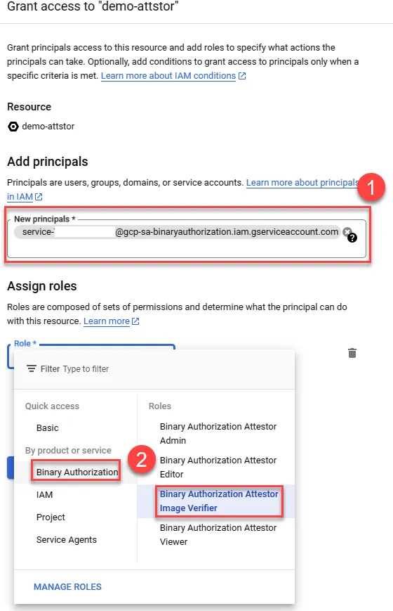 Granting Binary Authorization Attestor Image Verifier permission