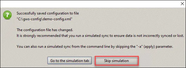 Skipping simulation step