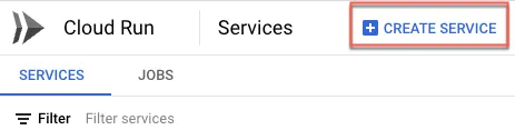 Creating a new Cloud Run service