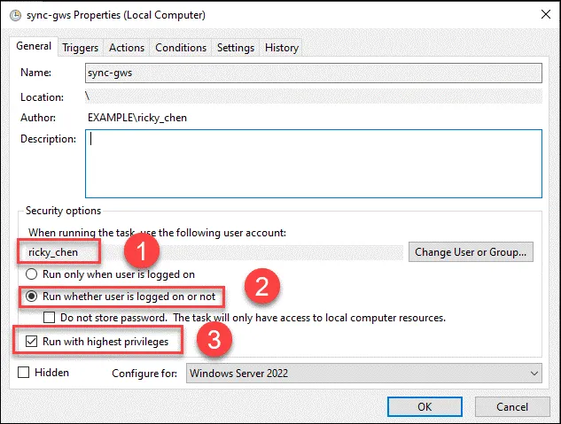 Configuring task settings