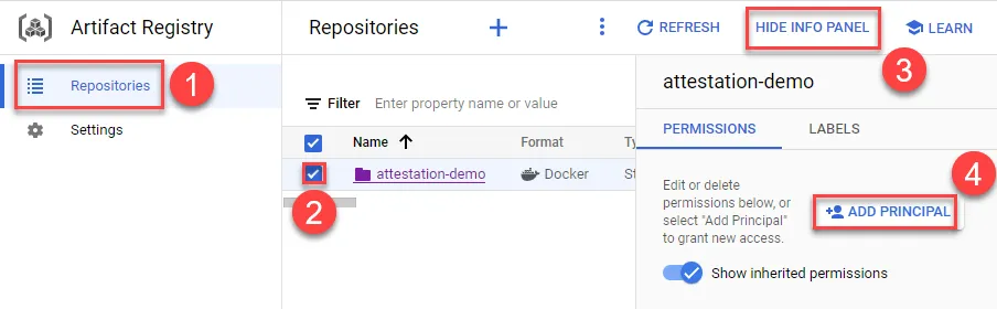 Adding permissions to Artifact Registry
