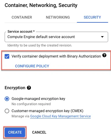 Enabling Binary Authorization