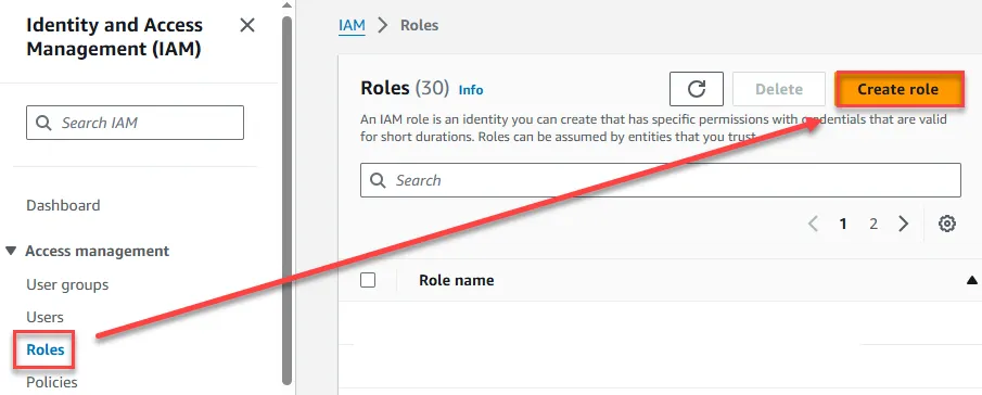 Create IAM Role