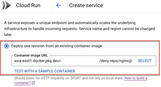 Selecting non-compliant image