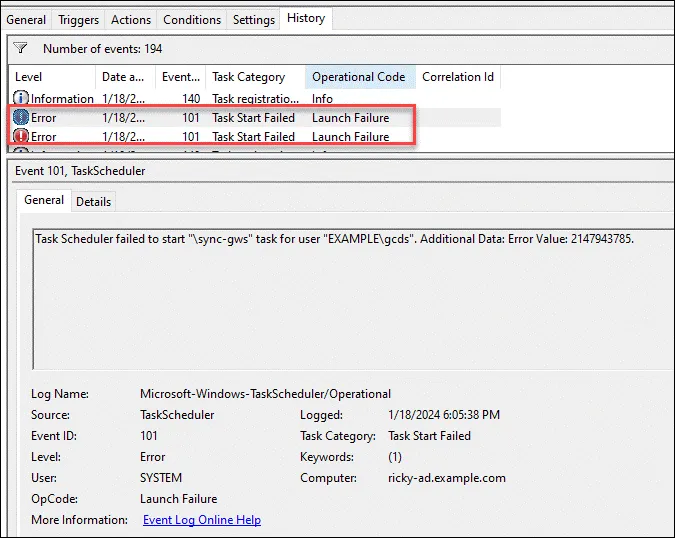 Checking permissions for execution