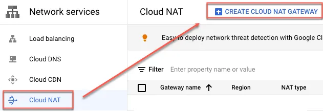 設定NAT Gateway