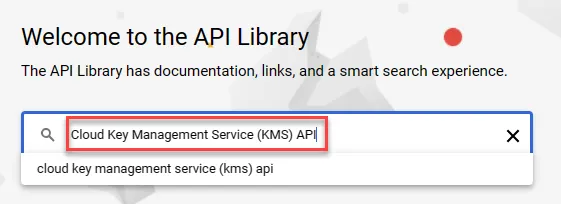 Search for KMS API