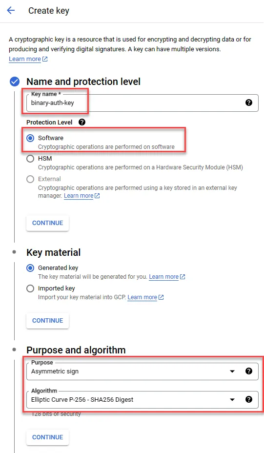 Create Key