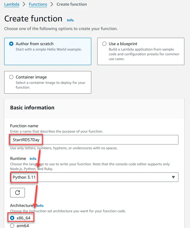 Configure Lambda