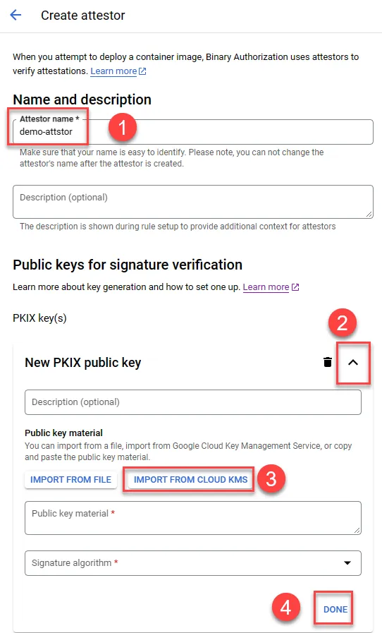 Configure Attestor