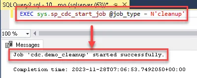 Enabling CDC capture job