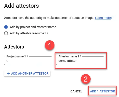 Add Attestor