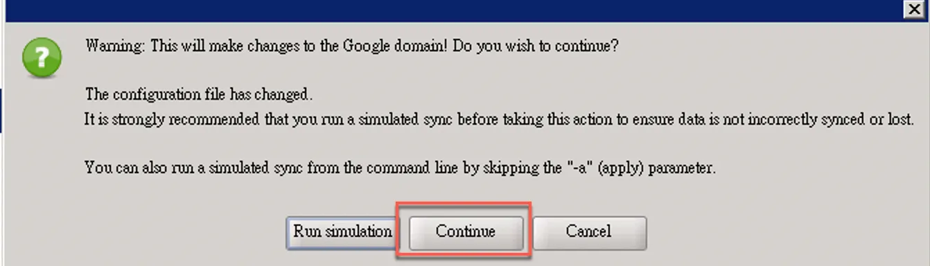Starting actual sync process