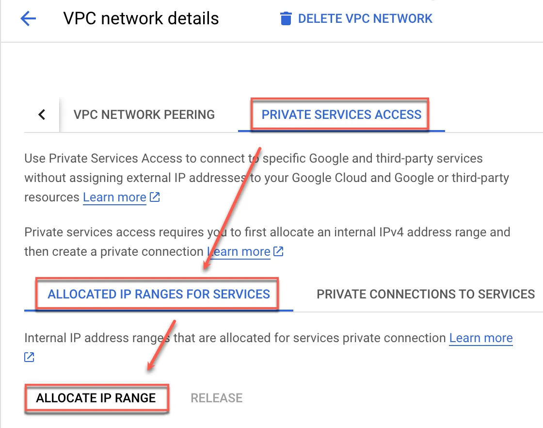 建立 VPC PSA