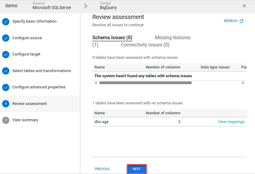 Using default values and proceeding